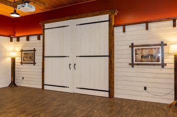 Barn doors made from reclaimed lumber